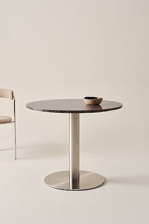 Jotex - Pyöreä Ruokapöytä ø 89 Cm Ruskea/terazzo Ruskea/terazzo - TERRACINA - Osta Ruokapöydät Jotex