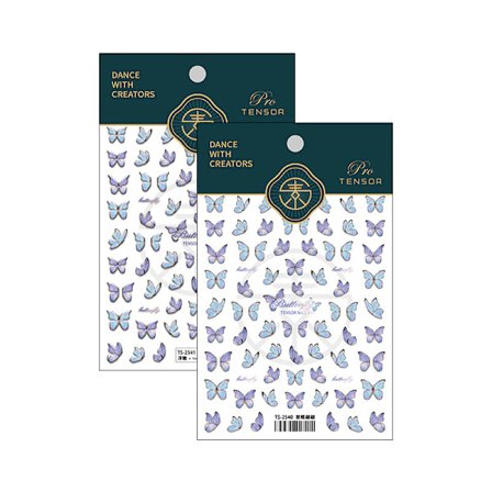 2 professionella matta tredimensionella nagelklistermärken