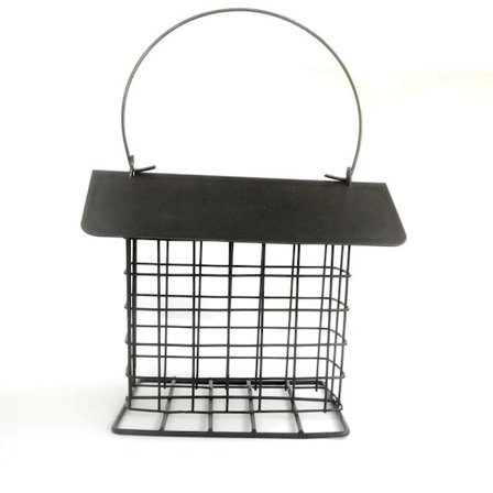 Fågelmatare - 130 x 100 x 250 mm Hängande matare Vilda fågelmatare Fågelmatarehållare Fågelbur Svart Avtagbar (230g)