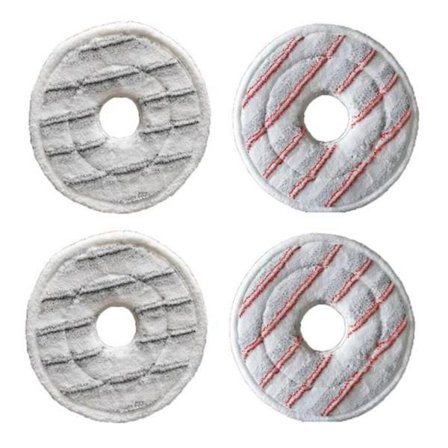 4-pack Mikrofiber Tvättsbara Spin Clean Mop-Ersättningspaket Dammsugare Våta och Torra Mopdukar P