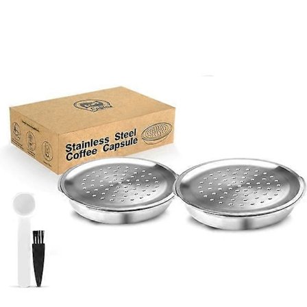 Gjenbrukbar kaffekapsel for Senseo-maskin, rustfritt stål, påfyllbar, gjenbrukbar kaffefilter-pod med kvern