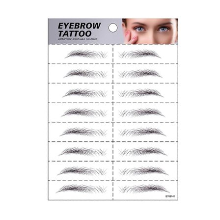 Beauty Secrets Nagellim Yebrow Sticker Simuleringsbryn Semi-Tatuering