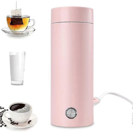 400 ml 3-in-1 ruostumattomasta teräksestä valmistettu matkakeitin: Nopea kiehautus, automaattinen virrankatkaisu teelle, maidolle, kahville