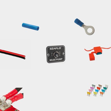 Paquete de instalación nueva para bomba de achique eléctrica - Panel de 3 vías