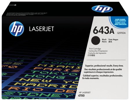 HP 643A svart original LaserJet tonerkassett, 829160493879