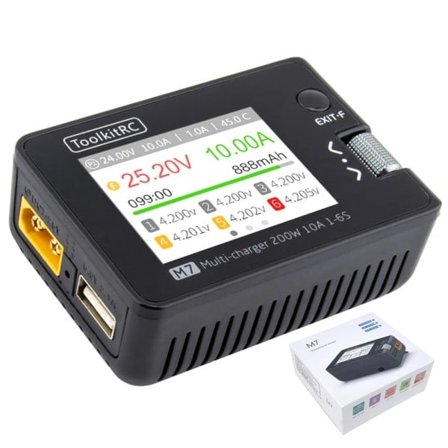 200W 10A DC Balanse lader Utlader for 1-6S Lipo Batteri Med Spenning Servo Checker