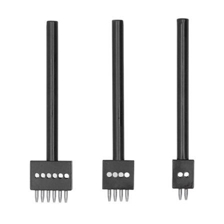 3-delt sett med hullverktøy i forskjellige størrelser, profesjonell design, antirust, høy hardhet, DIY-verktøy for hulling av lærreimer, 5 mm
