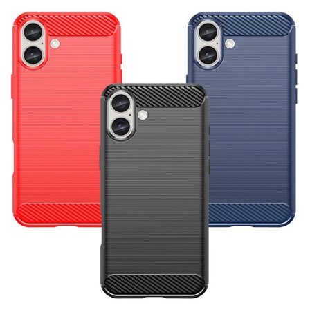 SKALO iPhone 16 Plus Armor Carbon Stødsikker TPU-cover - Vælg farve