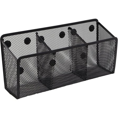 Magnetisk Pennhållare, Mesh Förvaringskorg med Extra Stark Magnet för Kylskåp, Whiteboard, Skåptillbehör, Kontorsmaterial Organizer