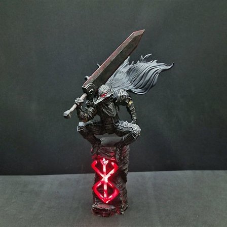 Berserk Guts L Anime-hahmo Guts Berserker Armor Action-hahmo Berserk Black Swordsman -figuurikokoelmamalli Nukke Lelut 25cm[HK]