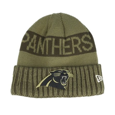 New Era - NFL Verde cuff Beanie - Carolina Panthers NFL Salute To Service Green Knit Cuff @ Hatstore