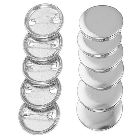 100 set knapptillbehör emblemknappar knapptillverkare klädselknappar tomma plåtemblem DIY plåtemblem