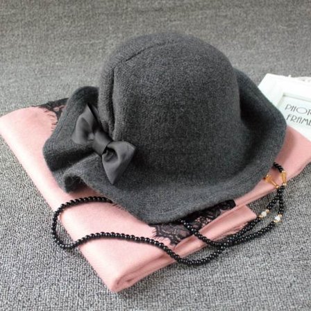 Ull Bucket Hats Dam Bowler Hat MÖRKGRÅ