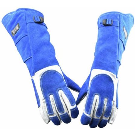 Anti-bite djur skyddshandskar Mjukt läder Tjock Anti-scratch handskar Anti-bite skyddshandskar(M)