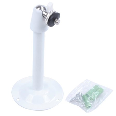 Vit Metall Justerbar Vinkel Väggmonterad CCTV Kamera Hållare Fäste