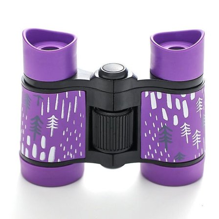 Kompakt Stødsikker Kikkert til Børn Fuglekiggeri, 4x30 Høj Definition Klar Vandtæt Optik Kikkert Vandring (Lilla)
