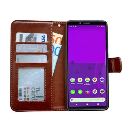 Sony Xperia 10 Ii - Läderfodral / Skydd Brun