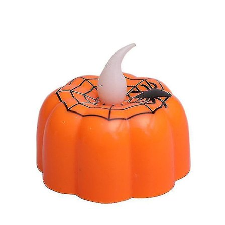 2 stk. Halloween Små Gave LED Græskar Elektronisk Lys Spind