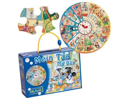 BELEDUC Pussel Min Dag Klockan i trä 48 bitar - Lyreco - Skola och förskola - Lekmaterial - Pussel - Askpussel