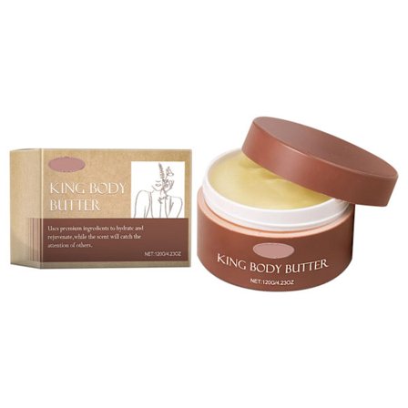 Avansert kroppspleie-smør for menn, forførende herre-cologne-inspirert kroppssmør, ikke-komedogent, hydrering hele dagen, varm og sensuell duft, 