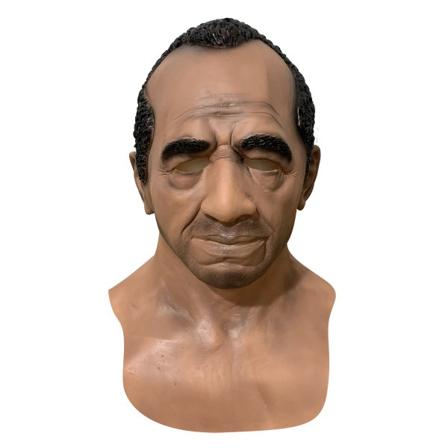 Halloween farfar peruk Gammal man Mask Huvudbonad Semester Skrämmande Knepig rekvisita Skallig gubbe Huvud Skräckmask 2