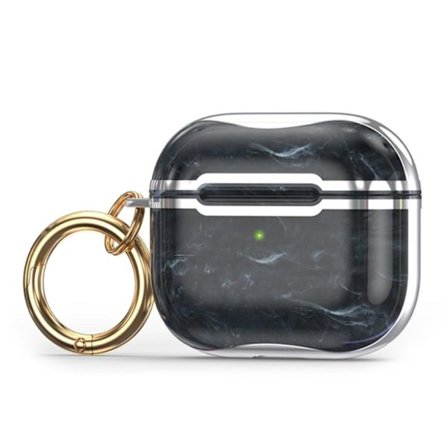 AirPods Pro 2 coolt fodral i kolfiberstil med spänne - Svart / Silver