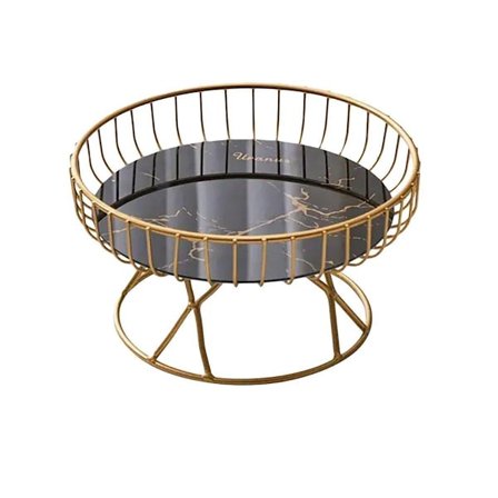 Elegant Keramisk Fruktskål Dessertbricka Vardagsrum Te Snacks Displayställ Svart-23CM