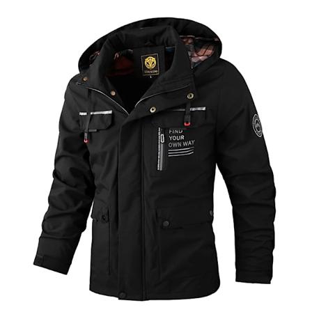 Mode Män Casual Vindjackor Hooded Jacka Man Vattentät Utomhus Mjuk Skal Vinter Rock Kläder Varm Fleeces Ge 2889-Black Asian-6XL