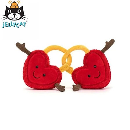 Rött Hjärta Val Tina Love Locks Jellycat Amuseable Plyschdjur Presentförpackning leksak mjuk