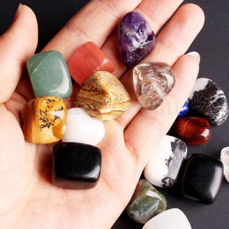 20st Mineral Bulk Assorted Mix Kristall Ädelsten Naturlig Tumlad