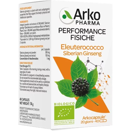 Arkocaps Eleuterococco Bio 40 Capsule