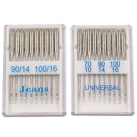 2 Esker med Sy-nåler Profesjonelle Symaskinnåler Bærbare Sy-nåler