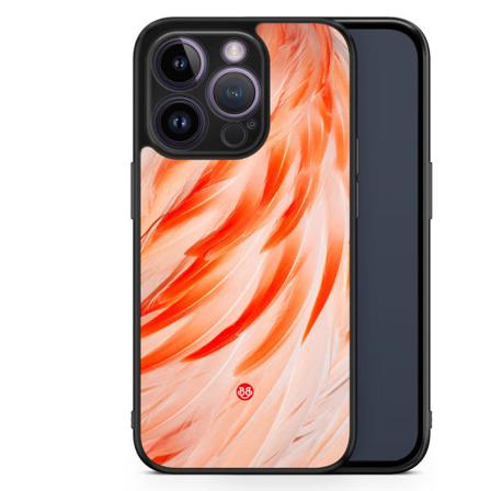 Bjornberry Skal Iphone 14 Pro -flamingofjädrar