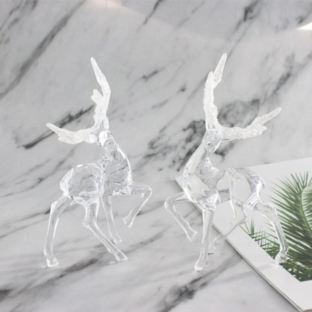 2 st julhjort prydnader kristallhjort prydnader juldekorationer B