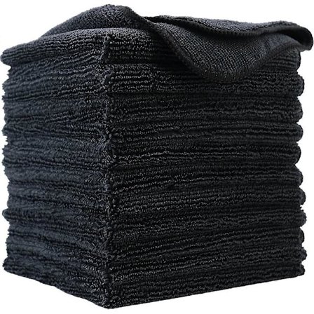 Th Premium Mikrofiber Rengöringsduk, 30 X 30 Cm (12-pack) (svart)