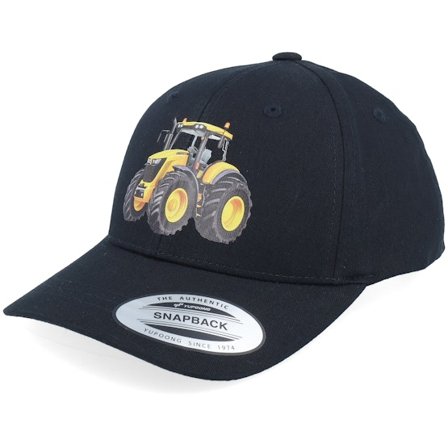 Kinder Kiddo Cap - Schwarz adjustable Cap - Kinder Yellow Tractor Print Black Adjustable @ Hatstore
