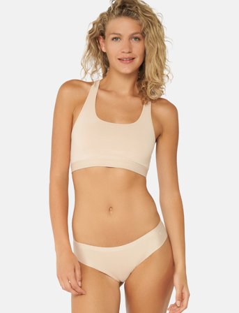 Danish Endurance Women's Invisible Bikini 6-Pack - Beige - S