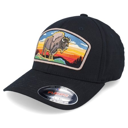 Wild Spirit - Noir flexfit Casquette - Buffalo Big Patch Black Flexfit @ Hatstore