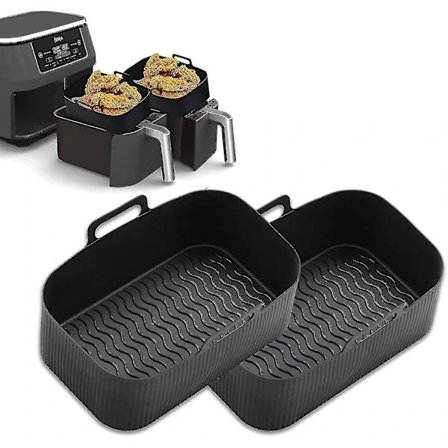 Silikoneforme til Ninja Air Fryer, Dobbelt Genanvendelige Air Fryer Silikoneforme til Ninja Air Fryer Tilbehør, Airfryer Forme Airfryer Tilbehør