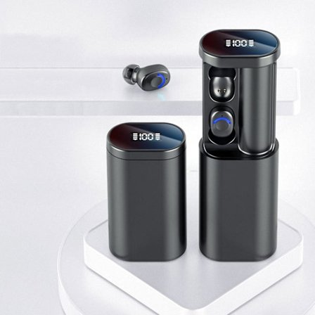 Bluetooth Hörlurar C1 Trådlös Binaural Bluetooth Headset Power Display Ultralång Standby Power Bank