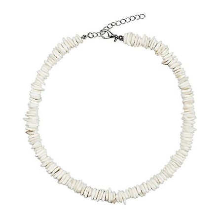 Shell Choker Halsband Justerbar White Clam Chips Seashell Hawaiian Summer Beach Smycken