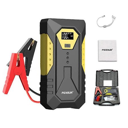 Multifunksjonell Jump Starter 600A Toppstrøm Batteribooster Power Pack (Opptil 6.0L Bensin eller 5.0L Diesel)