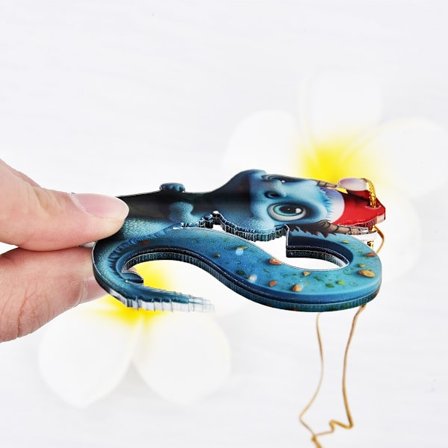 Joulun dinosaurukset riipukset joulukuusen koristeet 3,14 tuumaa 3D-efekti dinosaurus aakkosriipuksilla värikäs kirjain auton taustapeili