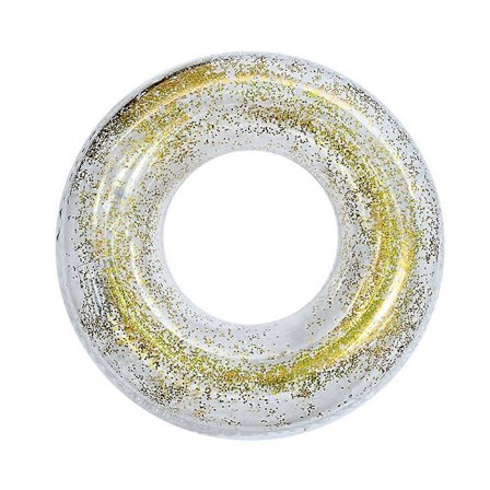 Vesilautta Hauska puhallettava läpinäkyvä uimarengas turvallinen kellukeympyrä uima-allaslelut uima-allas [D]