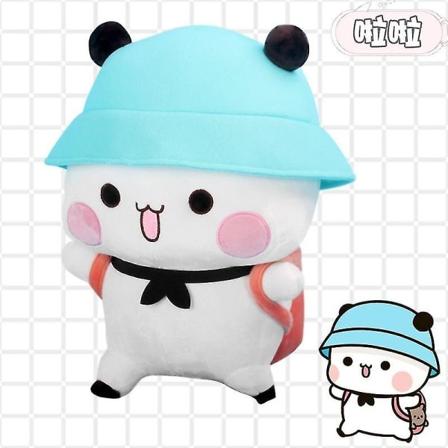 Bubu og Dudu Panda Plysj søt tegneserie Pandabjørndukke Kawaii fylt myk pute Lekeromdekor Barnepresanger til barn(A) Z