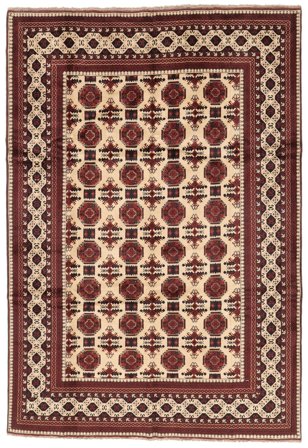 Hand Knotted Kunduz Rug 204X294 Black/Dark Red