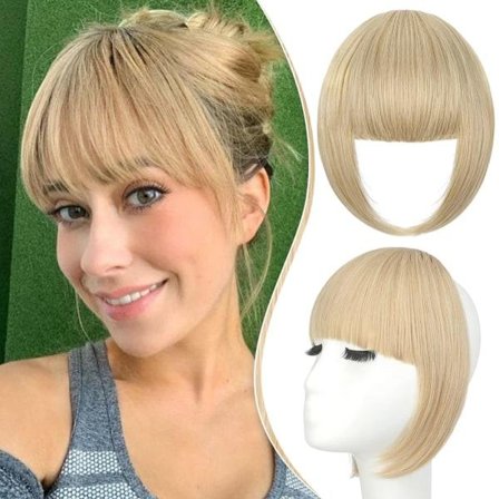 TG Bangs Hårklipp-i-förlängningar Franska lugg rakt over