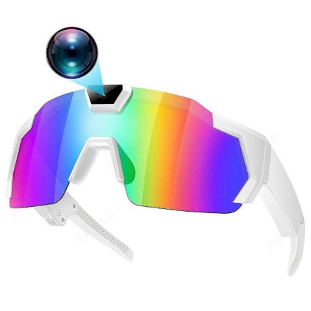 Smarte cykelbriller med kamera - POV-kamerabriller HD 1080P videooptagelse, polariserede sportsbriller til udendørs cykling, skiløb