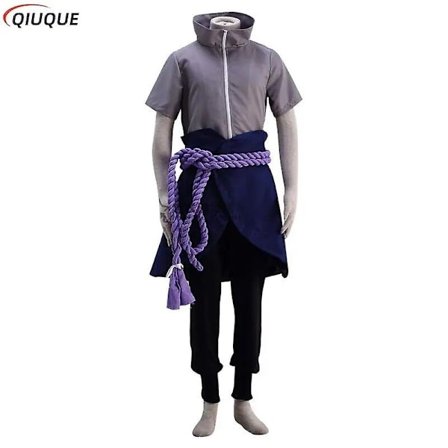 Uchiha Sasuke Cosplay Kostym Peruk Anime Kostym Halloween Comic Kläder Outfit