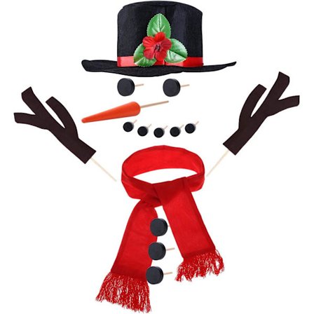 Snømannsett, Snømann Dekorasjonssett 15 stk. Snømann Lagingssett Vinterfest Barn Utendørs Leker Dekorasjon Juledekorasjon
